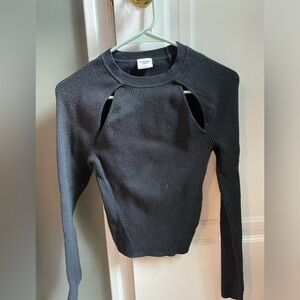 Abercrombie black sweater with cutouts